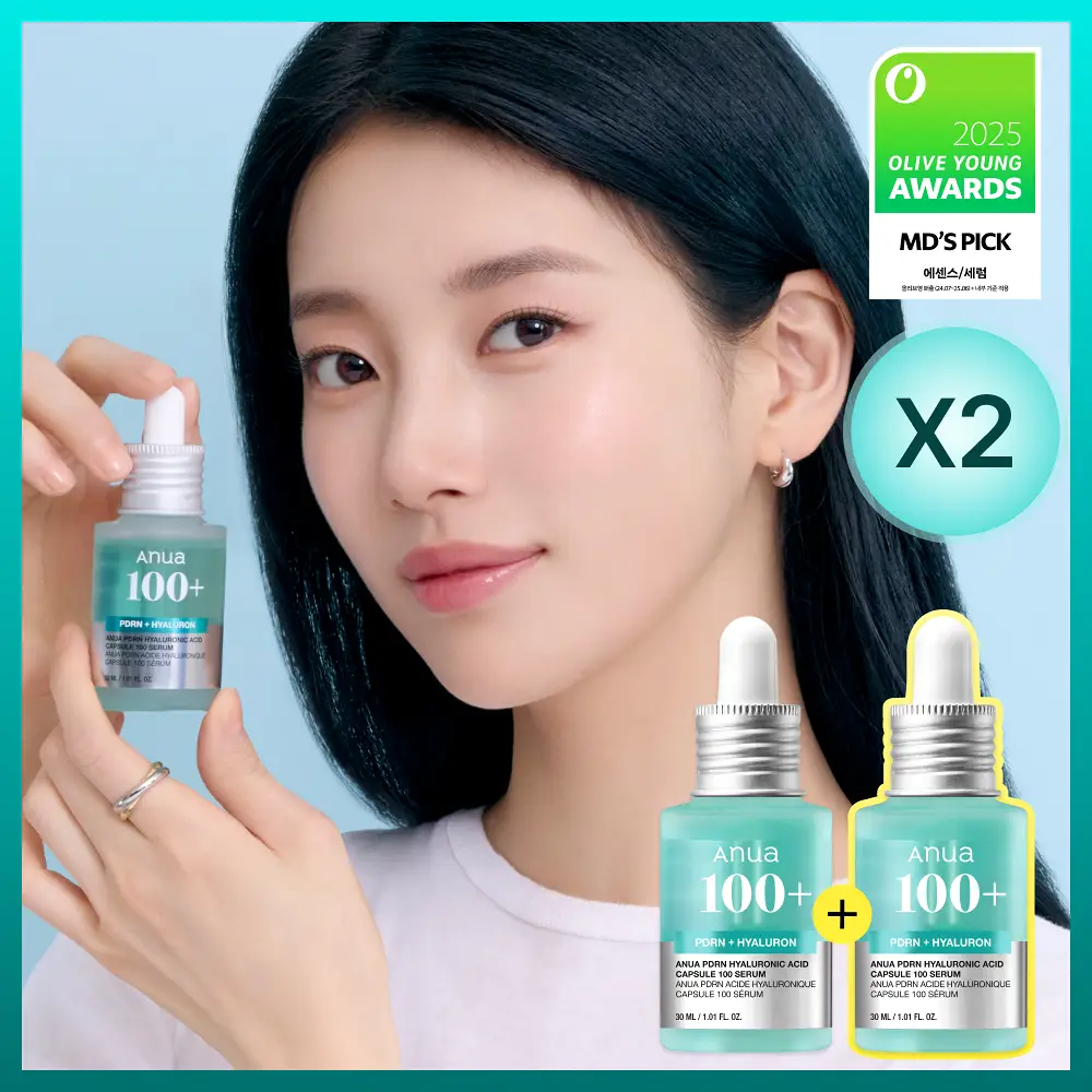 [수지세럼] 아누아 피디알엔 히알루론산 캡슐 100 세럼 30ml 더블 기획